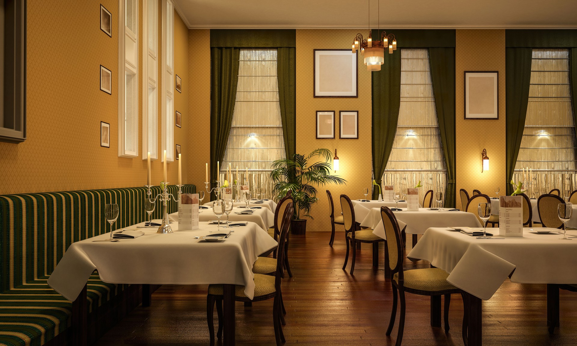 Luxury restaurant interior